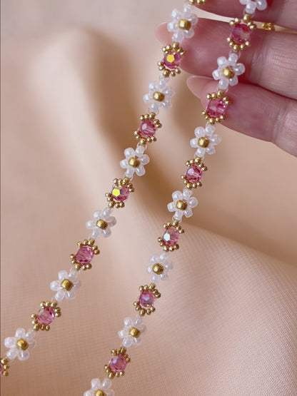 A video showcasing each colorway of the Wildflower Coquette Choker collection, highlighting the stunning sparkle of premium seed beads and Preciosa crystals.